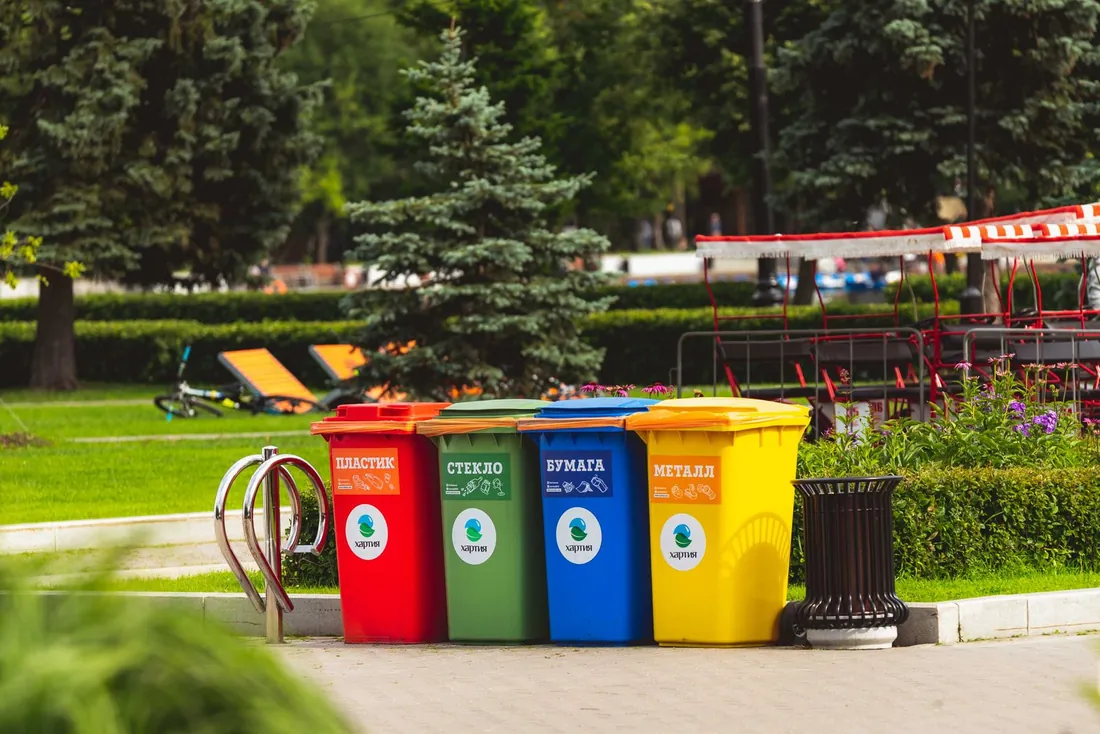 Sorted recycling streams for metal, plastic and materials representing responsible appliance recycling in Dubai